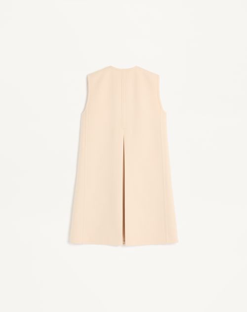 Valentino - Compact Drap Gilet - Birch - Woman - Coats And Outerwear